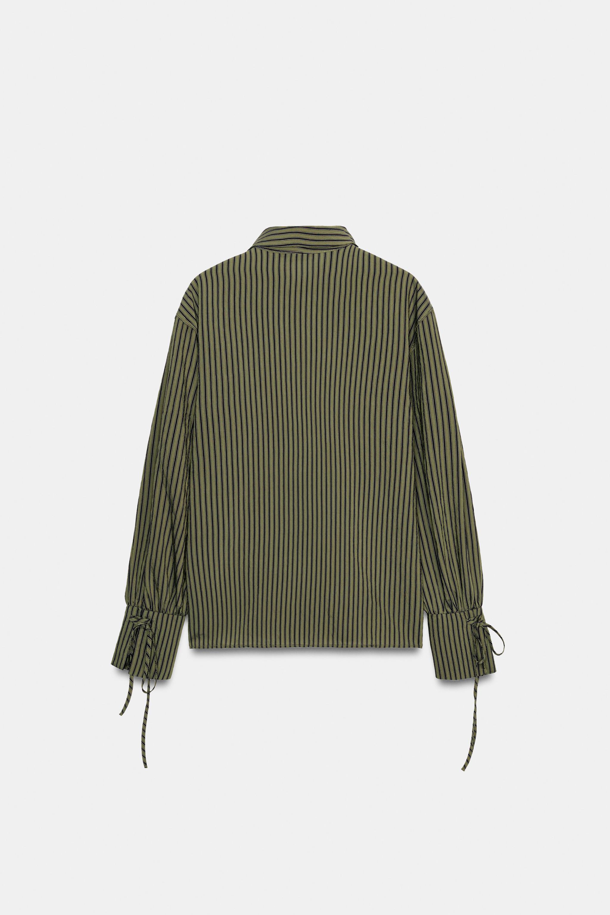 STRIPED SHIRT WITH BOWS